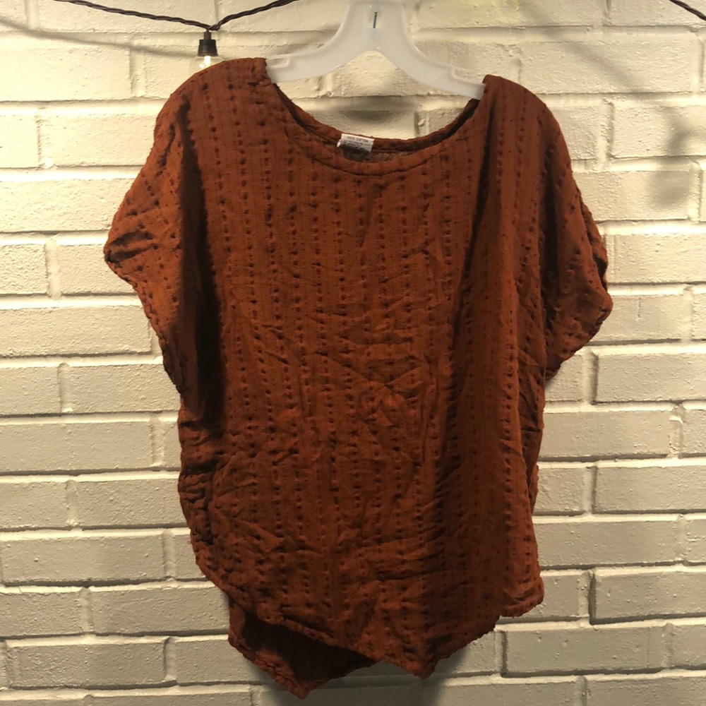 Gauze clay colored top